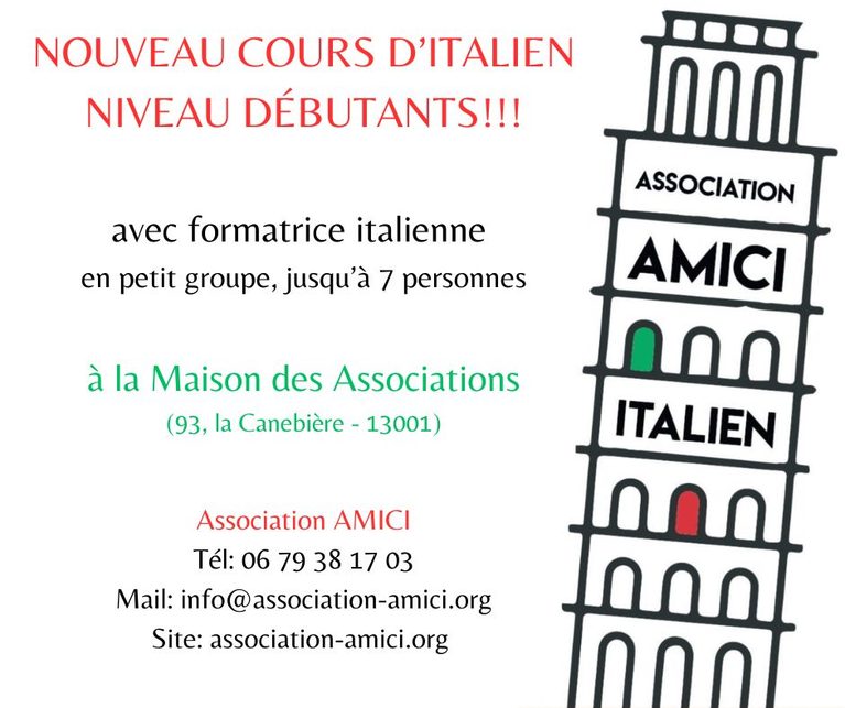COURS D&rsquo;ITALIEN NIVEAU DEBUTANTS